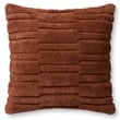 Angela Rose x Loloi Arabella Pillow in rust tones, showcasing a textured pattern, perfect for adding warmth and elegance to any setting.