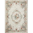Rifle Paper Co. x Loloi Laurel Strawberry Fields Cream rug showcasing intricate floral patterns in warm tones, perfect for cozy living spaces.