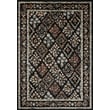 Rifle Paper Co. x Loloi Laurel Parquet rug in black features intricate geometric patterns, ideal for a stylish, modern living space.