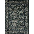 Rifle Paper Co. x Loloi Laurel Peacock Garden Navy rug showcases a rich navy backdrop with intricate floral designs, perfect for living room elegance.