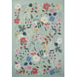 Rifle Paper Co. x Loloi Perennial Strawberry Fields PRN-02 Mint rug, features green tones with floral patterns, ideal for cozy living spaces.
