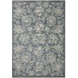 Elegant Rifle Paper Co. x Loloi Provence PRO-06 Indigo rug featuring intricate patterns with shades of blue and cream, perfect for modern interiors.