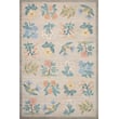 Rifle Paper Co. x Loloi Rosa Hawthorne RSA-03 Cream area rug featuring a floral pattern with soft, muted colors .