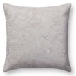 Rifle Paper Co. x Loloi Colette Pillow PRP-0056 Grey in a modern decorative setting, showcasing its elegant floral pattern and subtle hues.