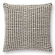 Loloi Rugs PLL-0119 Pillow in Black and Ivory featuring an intricate pattern, perfect for enhancing modern home decor settings.