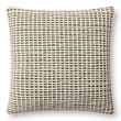 Green and ivory Loloi Rugs PLL-0119 pillow with a textured pattern, perfect for adding a touch of elegance to any room decor.