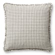 Chris Loves Julia x Loloi Dinah Pillow in Ivory and Black, featuring a plush texture.