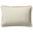 Chris Loves Julia x Loloi Dinah Pillow PCJ-0012 Ivory, Moss; cozy and stylish with ivory tones, moss accents, perfect for any room decor.