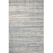 Loloi Rugs Silas SLA-03 in Oatmeal and Blue, featuring a textured pattern, displayed in a cozy living room setting with soft lighting.