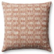 Magnolia Home by Joanna Gaines x Loloi Bryn Pillow PMH-0062 in rust color, featuring a soft, textured design perfect for cozy living spaces.