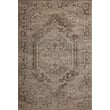 Magnolia Home by Joanna Gaines x Loloi Mona MOA-01 Cocoa Stone rug in neutral tones, featuring a cozy living room setting with wooden flooring.