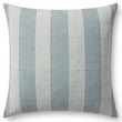 Chris Loves Julia x Loloi Auggie Pillow PCJ-0021 in Blue and White, Cotton material with geometric patterns, enhancing a modern setting.