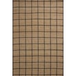 Chris Loves Julia x Loloi Fletcher FLE-01 rug in Natural, Black colors, featuring jute texture and construction, placed.