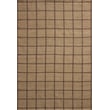 Chris Loves Julia x Loloi Fletcher FLE-01 rug in natural and brown jute, featuring a textured design, perfect for adding warmth to any space.