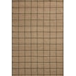 Chris Loves Julia x Loloi Fletcher FLE-01 rug in natural and olive. Jute material. Perfect for a cozy living room setting.