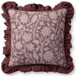 Chris Loves Julia x Loloi Kathleen Pillow PCJ-0026 Wine, featuring a rich wine color, cotton texture, and intricate woven design.