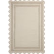 Chris Loves Julia x Loloi Scottie SCO-01 Ivory Grey rug, hand-tufted, displaying a neutral color pattern on a hardwood floor setting.