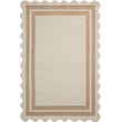 Chris Loves Julia x Loloi Scottie SCO-01 Ivory, Rust rug; hand-tufted; ivory base with rust design, ideal for cozy living spaces.