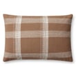 Jean Stoffer x Loloi PJS-0016 Pillow in Rust, showcasing hand-made cotton design with intricate patterns in warm, earthy tones.