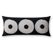 Loloi Rugs PLL-0035 Pillow in Black and Natural, featuring a stylish geometric pattern, ideal for modern home decor settings.