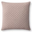 Ivory and brown Loloi Rugs PLL-0125 Pillow, made from cotton. Features a textured design, perfect for cozy home decor settings.