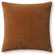 Square Loloi Rugs PLL-0130 Pillow in Spice color with Cotton material, featuring intricate patterns, enhancing cozy living spaces.