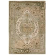 Jaipur Living Citrine Raisa Green, Taupe rug, hand-tufted, showcasing organic patterns in soothing green and taupe tones, enhancing a cozy setting.