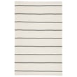 Product Image of Striped Ivory, Dark Grey (LAN-04) Area-Rugs