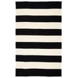 Product Image of Striped Black, Ivory (LAN-06) Area-Rugs