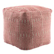 Product Image of Bohemian Red, Light Grey (RNK-03) Poufs