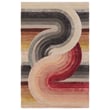 Product Image of Contemporary / Modern Red, Grey (ICO-12) Area-Rugs