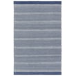 Jaipur Living Penrose Lenna rug in navy and cream, featuring a flat-woven polyester design with geometric patterns, perfect for modern decor.