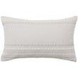 Jaipur Living Sancha Pillow Velika Light Blue, cotton, with a light blue and white pattern, placed on a dark wooden floor.