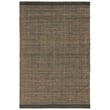 Jaipur Living Ketra Solous Natural Black rug, flat-woven design, featuring a minimalist geometric pattern in a modern living room setting.