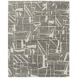 Feizy Rugs Sutton T05T6003 in Pewter and Green; hand-knotted design displayed in a modern living room setting, showcasing elegant craftsmanship.