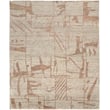 Feizy Rugs Sutton T05T6003 in tan, hand-knotted, showcasing intricate design in a neutral setting with subtle texture and elegance.