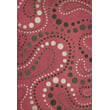 Product Image of Contemporary / Modern Muted Raspberry, Distressed Black - Pandemonium Area-Rugs