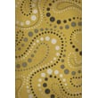 Product Image of Contemporary / Modern Muted Gold, Grey, Distressed Charcoal - Spaced Out Area-Rugs