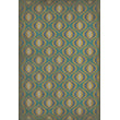 Product Image of Contemporary / Modern Distressed Teal, Distressed Gold - Atlantis Area-Rugs
