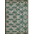 Product Image of Contemporary / Modern Distressed Teal, Antiqued Ivory - Lithium Area-Rugs