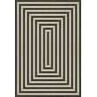 Product Image of Striped Spicher and Company &middot; Classic Vintage Vinyl &middot; Pattern 18 &middot; Distressed Black, Muted Ivory, Brown - The Empress Area-Rugs