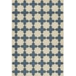 Product Image of Contemporary / Modern Antiqued Ivory, Distressed Blue - It is in the Sky Area-Rugs