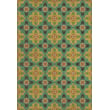 Product Image of Contemporary / Modern Distressed Teal, Antiqued Gold, Green - Ballyhoo Area-Rugs
