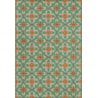 Product Image of Contemporary / Modern Antiqued Ivory, Teal, Orange - Dutch Area-Rugs