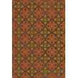 Product Image of Contemporary / Modern Red, Orange, Distressed Charcoal - The Red Baron Area-Rugs