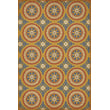 Product Image of Contemporary / Modern Distressed Gold, Blue, Brick - Sublime Area-Rugs