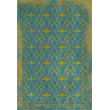 Product Image of Contemporary / Modern Muted Blue, Distressed Gold - Drookit Area-Rugs