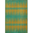 Product Image of Contemporary / Modern Distressed Green, Muted Orange - Dropping Acid Area-Rugs