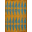 Product Image of Contemporary / Modern Distressed Gold, Soft Blue, Orange - Labyrinth Area-Rugs
