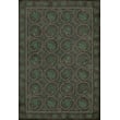 Product Image of Contemporary / Modern Spicher and Company &middot; Williamsburg Vintage Vinyl &middot; Crewelwork &middot; Distressed Black, Green - Beebalm Area-Rugs
